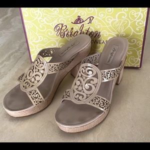 Brighton Amie Patent Platform Sandal 9.5M